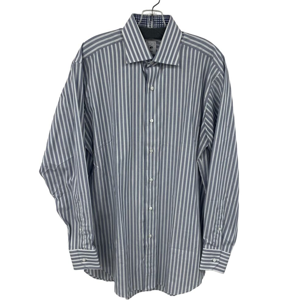 Robert Talbott Estate Blue White Stripe Long Sleeve Button Down Mens 15 / Medium